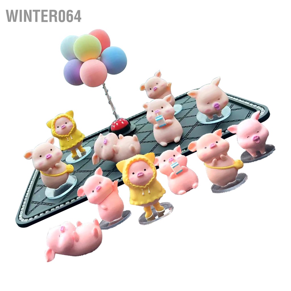 Winter064 Đồ Trang Trí Ô Tô Hình Heo Con Dễ Thương Đế Nhớt Máy Tính Để Bàn Cho Gia Đình Nhà Hàng Văn Phòng