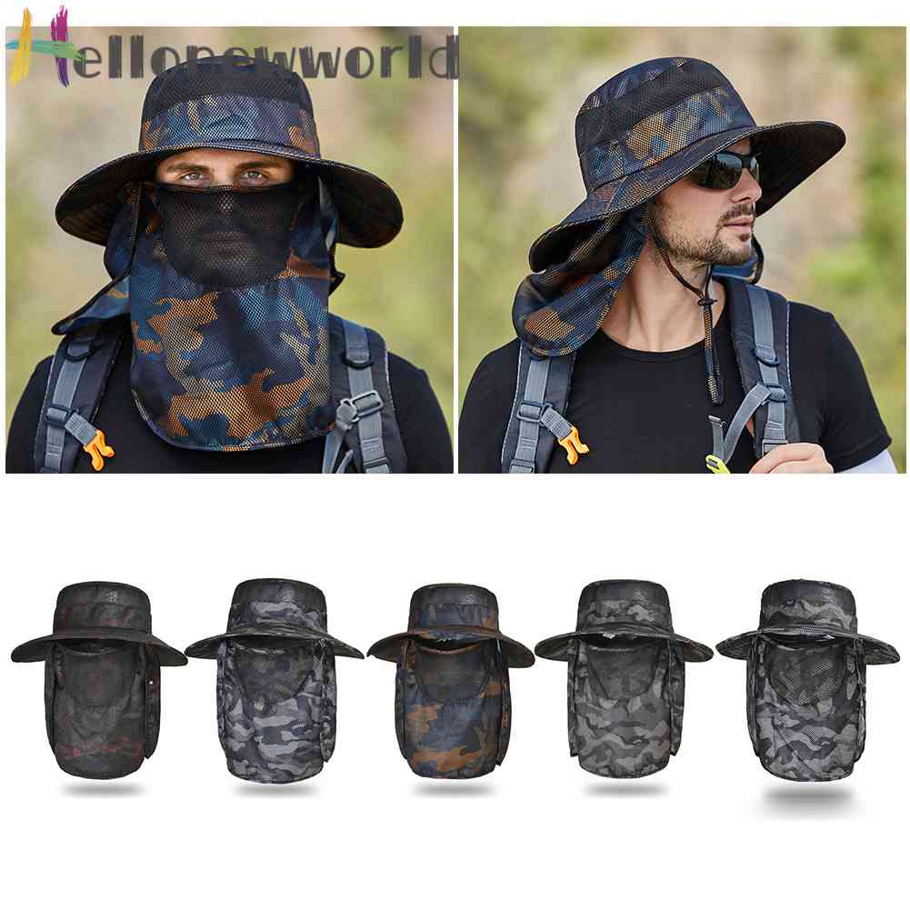 Mũ Polyester Chống Tia UV Bảo Vệ Khuôn Mặt Có Thể Điều Chỉnh Dành Cho Làm Vườn