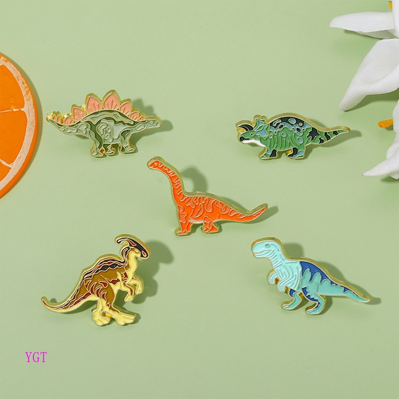 Ghim Cài Áo Họa Tiết Khủng Long Hoạt Hình Cho Bé