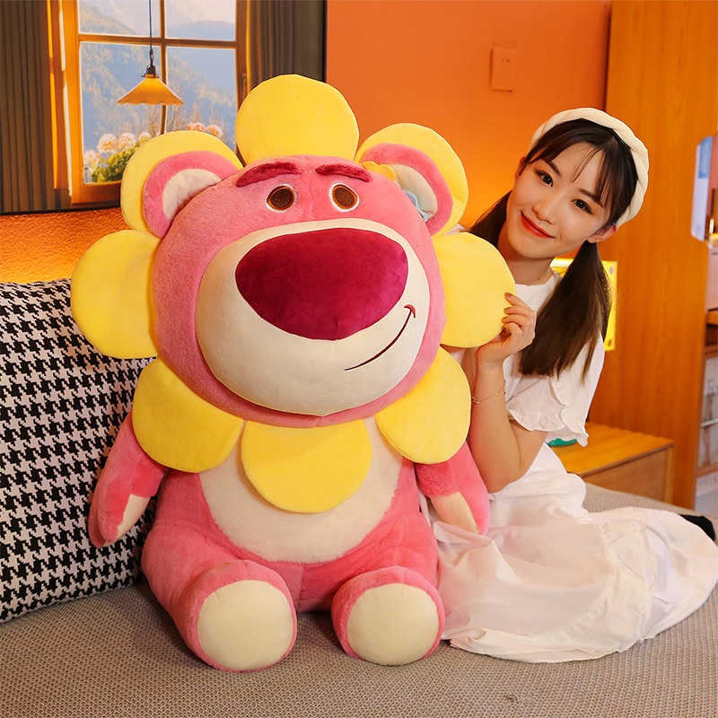 Thú Nhồi Bông Hình Gấu Dâu Tây / Hoa Hướng Dương Cỡ Lớn Cho Bé