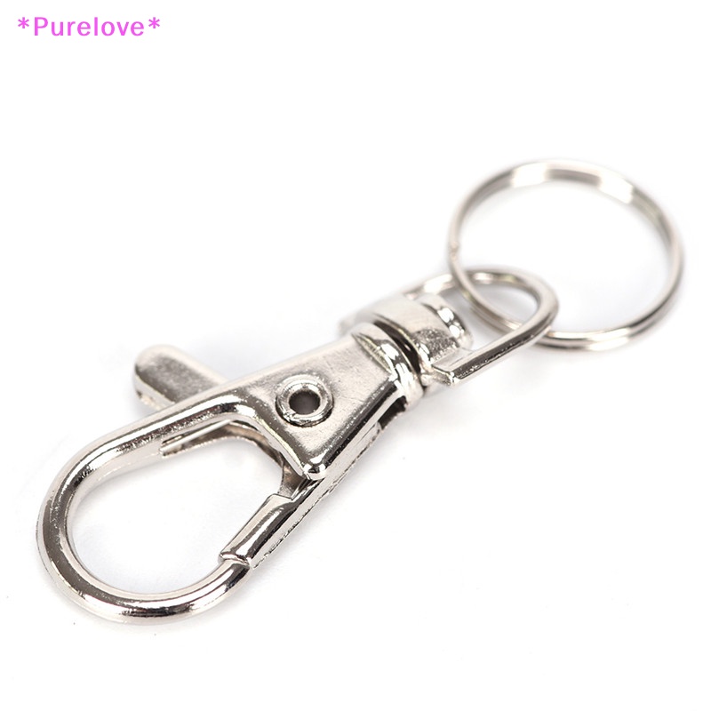 Set 10 Móc Khóa Màu Bạc Đa Năng Tiện Dụng Mới