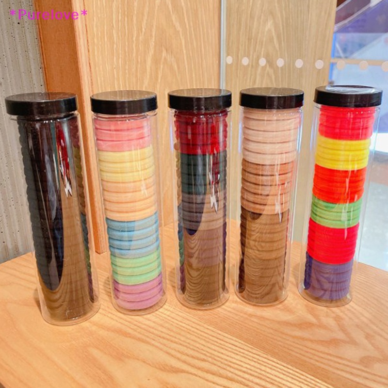 Set 20 Dây Buộc Tóc Cao Su Co Giãn Nhiều Màu Sắc Xinh Xắn Cho Bé Gái Mới