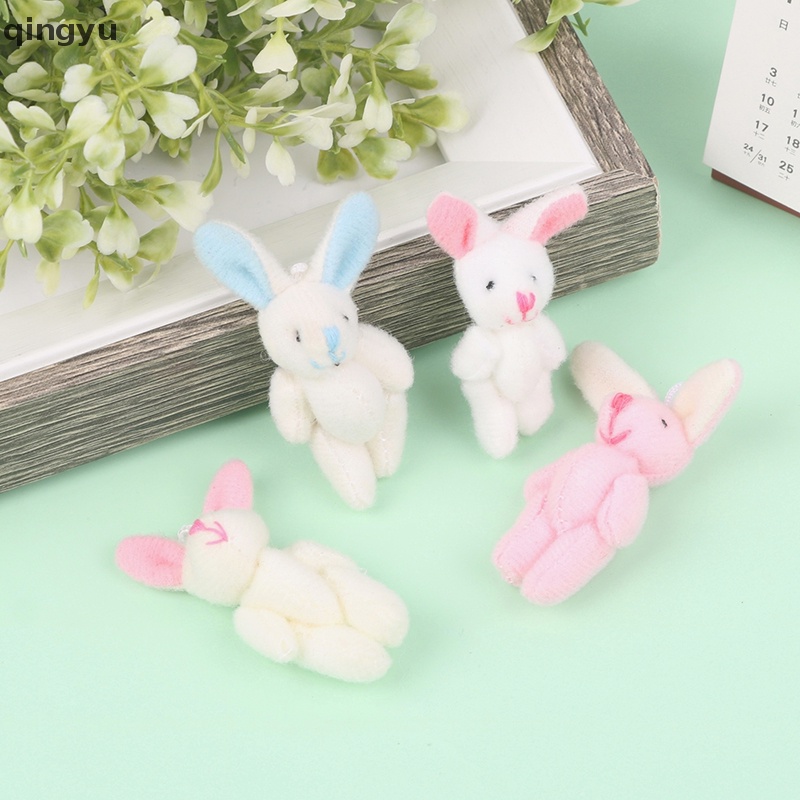 Thỏ Nhồi Bông 4.5CM Mềm Mại Trang Trí Móc Khóa / Ba Lô / Túi Xách / Xe Hơi Trang Trí Nhà Búp Bê