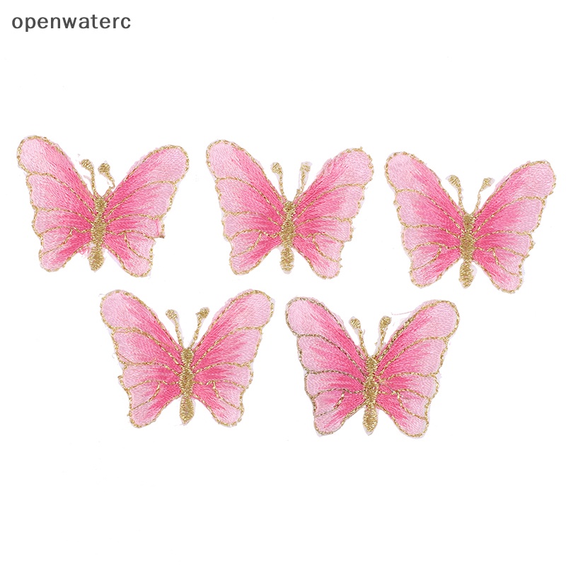 Bộ 5 Miếng Vá Quần Áo Hình Bướm Thêu Nổi DIY