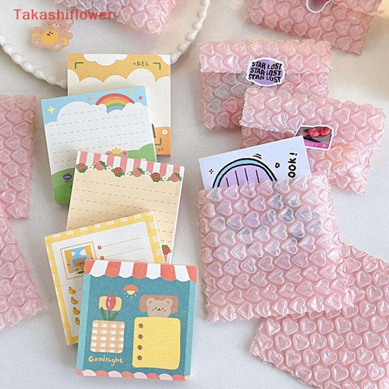(Takashiflower) Set 10 Phong Bì Có Đệm Bong Bóng Hình Trái Tim Kawaii Cho Doanh Nhân Vận Chuyển Hàng Tại Nhà