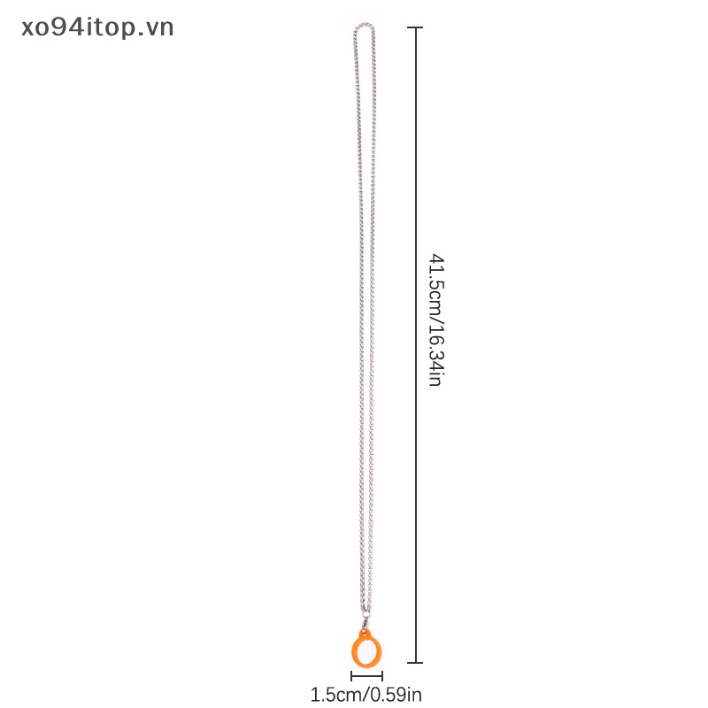 Vòng Dây Xích Kim Loại Đeo Cổ Bằng Silicon Thông Dụng Cho XOITOP