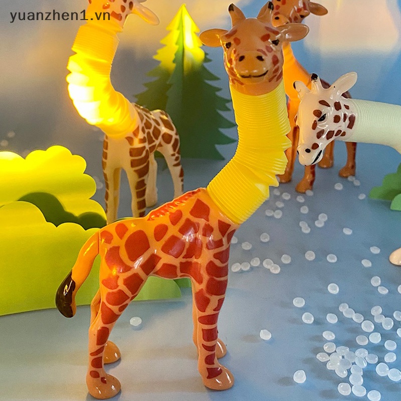 Đồ Chơi Xếp Hình Hươu Cao Cổ Ống Dẫn Đèn LED Có Thể Thay Đổi Màu Sắc