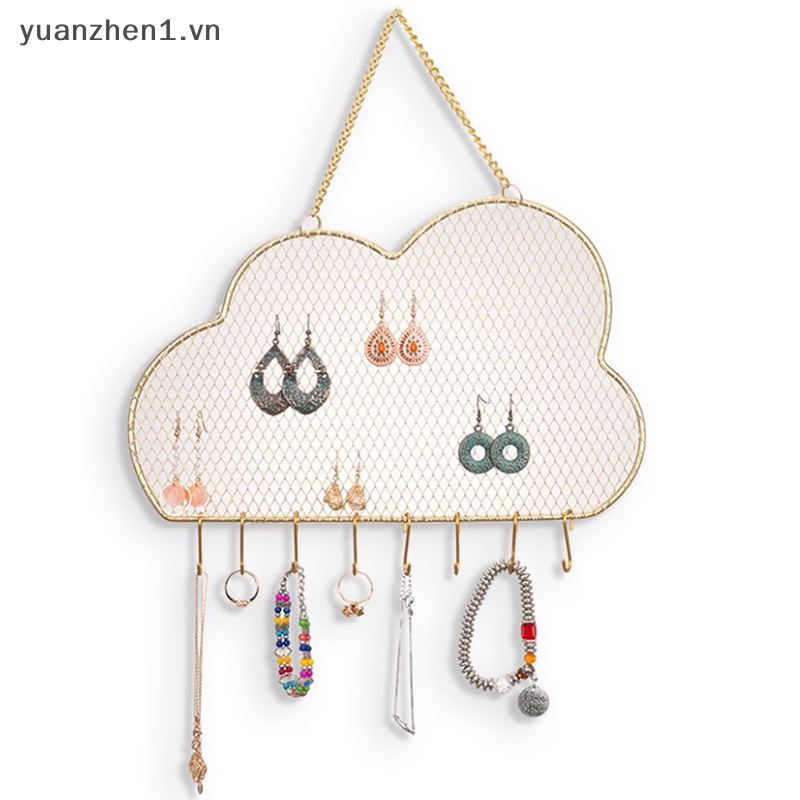 Móc Treo Bông Tai Gắn Tường Trang Trí Họa Tiết Kim Cương