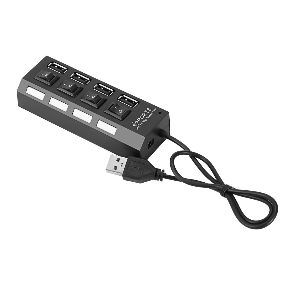 Usb Hub 4 Ports Mini 2.0 Splitter Adapter Pc Laptop Notebook High Speed Computer Splitters Converters [Q/3]