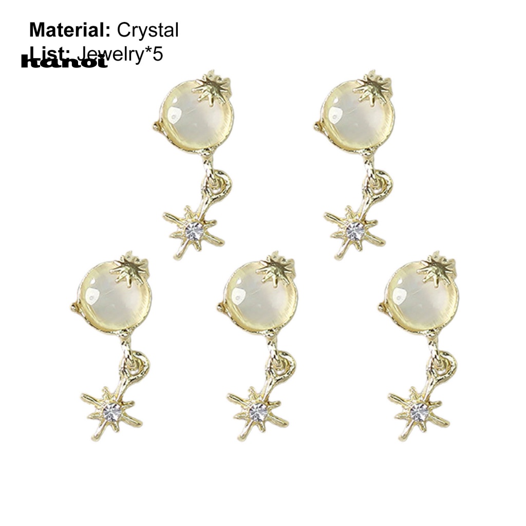 Set 5 Hộp Phụ Kiện Trang Trí Móng Tay Nghệ Thuật DIY