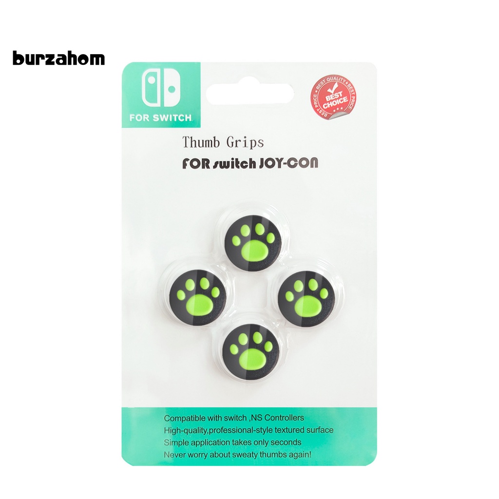 Set 4 Vỏ Bọc Nút Điều Khiển Chơi Game Bằng Silicon Đàn Hồi Dễ Lắp Đặt Họa Tiết Móng Vuốt Sáng