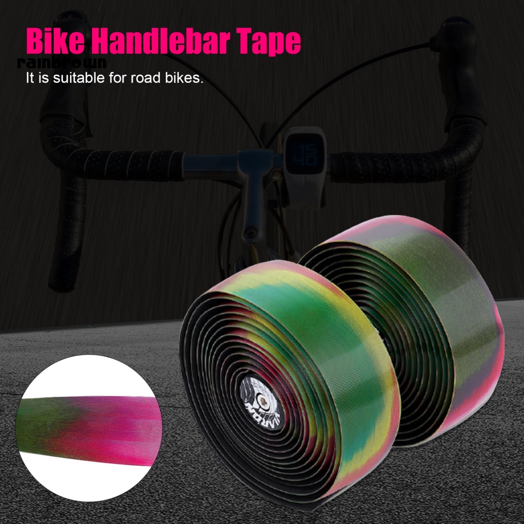 1 Cặp Băng Quấn Polyurethane Giảm Sốc Chống Trượt Màu Gradient Cho Xe Đạp