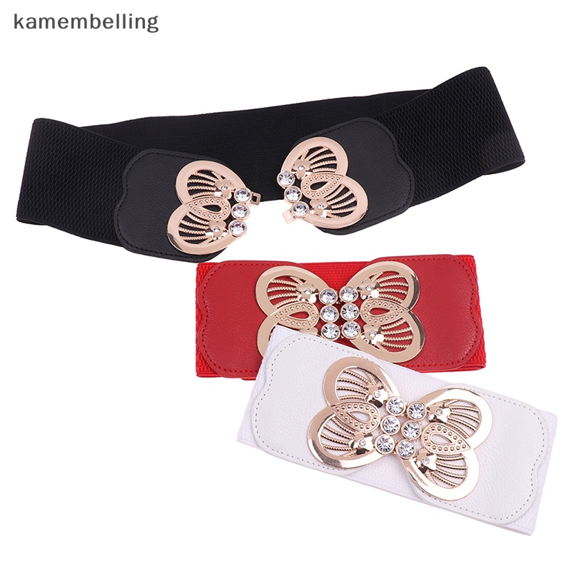 Thắt Lưng Bản Rộng Co Giãn Đính Đá Thanh Lịch Cổ Điển Cho Nữ