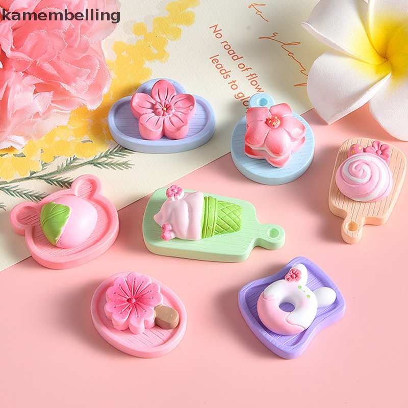 Set 10 Hoa Anh Đào Mini Bằng Nhựa Resin Trang Trí Ốp Điện Thoại