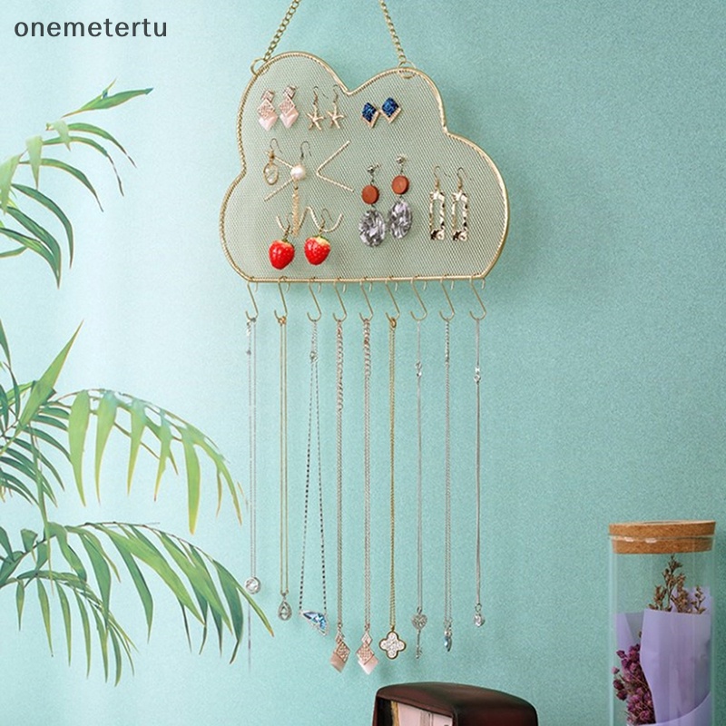 Onemetertu Móc Treo Trang Sức Gắn Tường Dạng Lưới Kim Cương Trang Trí Sắp Xếp Gọn Gàng EN