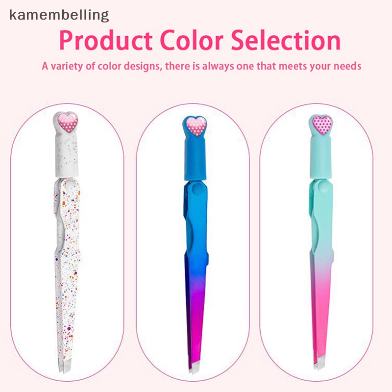 Nhíp Nhổ Lông Mày / Lông Mi 3 Trong 1 Bằng Thép Không Gỉ