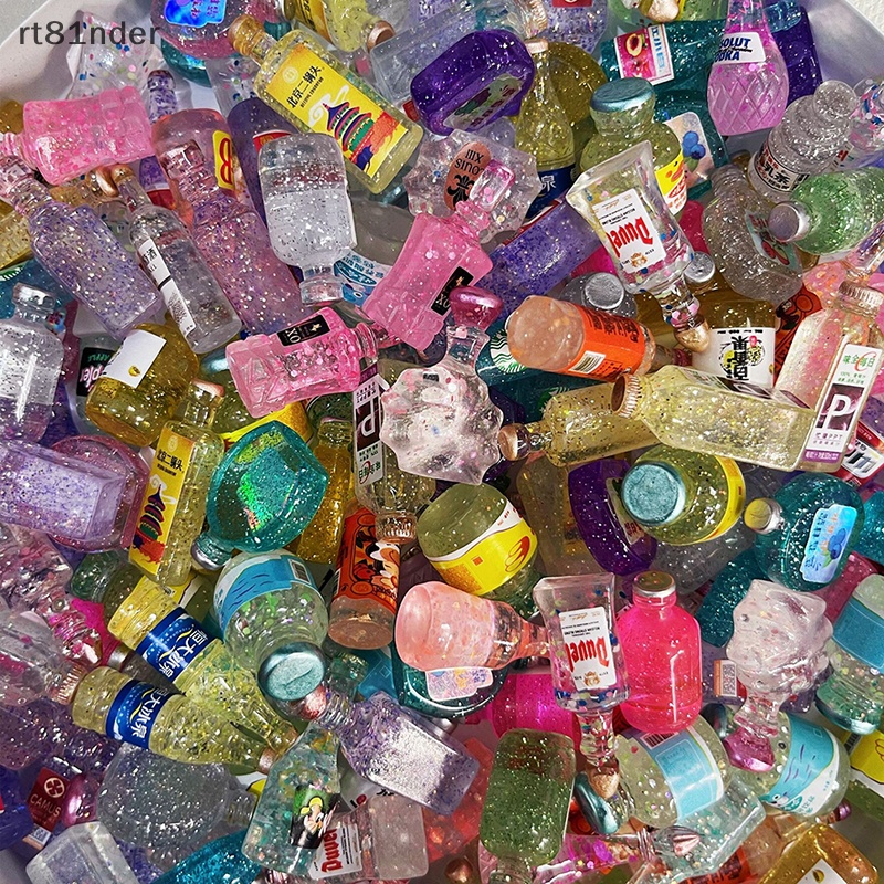 Rt Bộ 5 Phụ Kiện Trang Sức / Điện Thoại Hình Lọ Nhỏ Bằng Nhựa Resin DIY