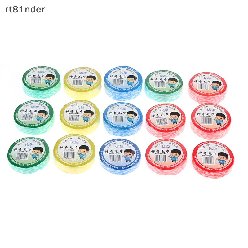 Set 5 Khăn Lau Mặt Dạng Nén Bằng Cotton Sử Dụng Một Lần