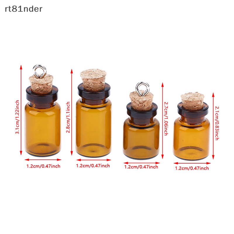 Bộ 10 Lọ Thủy Tinh Mini 1ml / 1.5ml Có Nút Bần