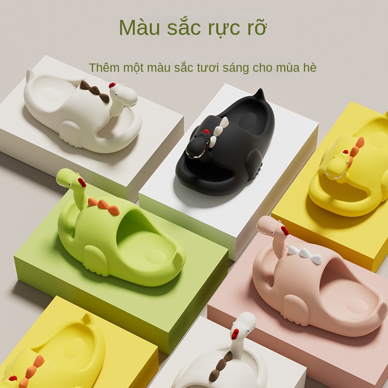 Dép Đi Trong Nhà Bằng EVA Hình Khủng Long Hoạt Hình Dễ Thương Có Thể Mặc Ngoài Trời Vào Mùa Hè Cho Nữ