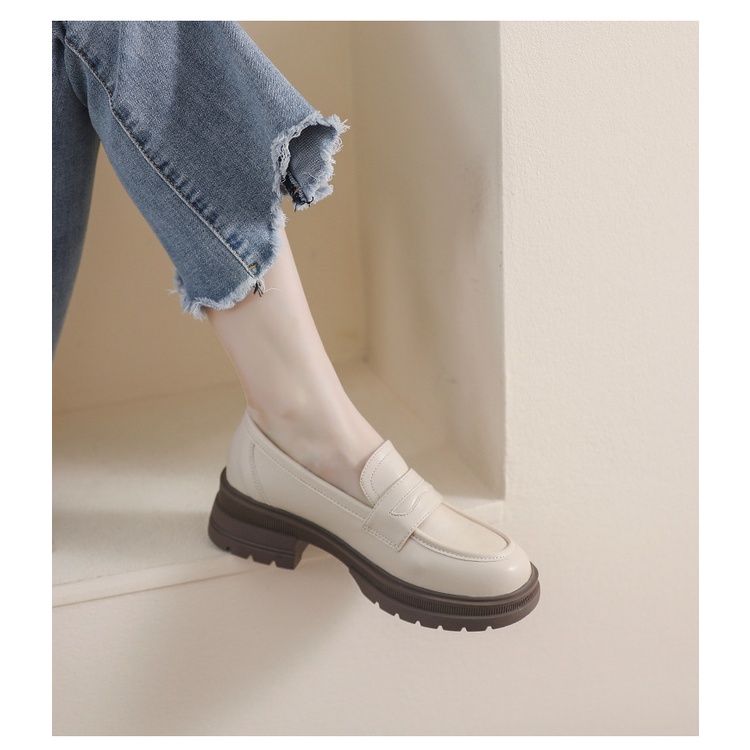 Giày Da Đế Dày Mềm Mại Phong Cách Anh Quốc Cổ Điển Thời Trang Xuân Thu 2023 Cho Nữ AA4224