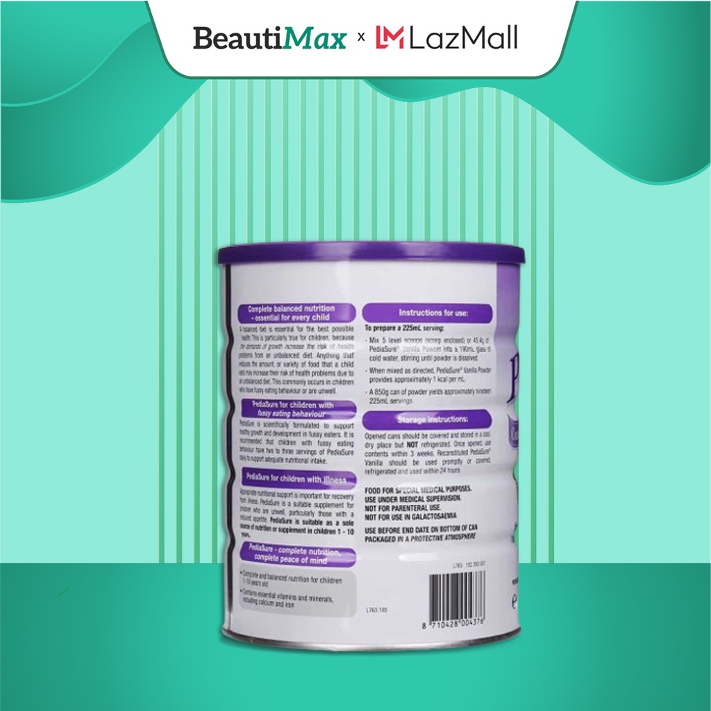 Sữa bột pediasure Úc bổ sung dinh dưỡng cho trẻ 1-10 tuổi hộp 850g Healthy Care Maxwell68