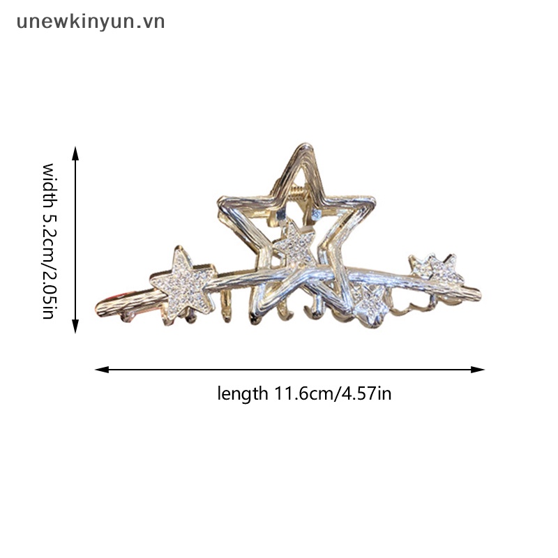 Kẹp Càng Cua Đính Đá Pha Lê Màu Bạc Thời Thượng Cho Nữ