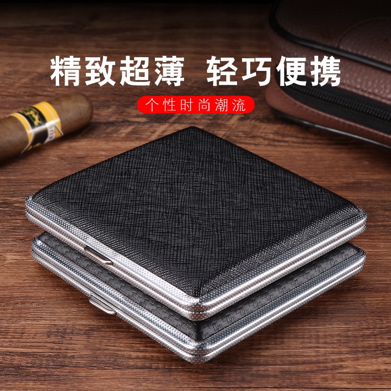 Hộp Đựng Đồ Bằng Kim Loại Kết Cấu Da Độc Đáo Cho Nam Giao Hàng Ngẫu Nhiên
