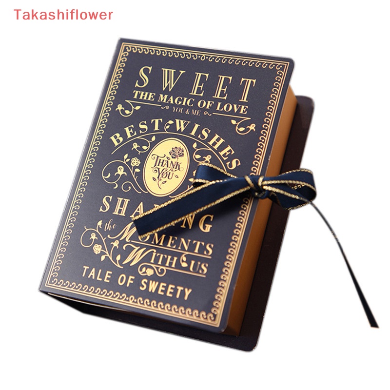 Hộp Đựng Kẹo Hình Cuốn Sách Sáng Tạo Kèm Dây Ruy Băng