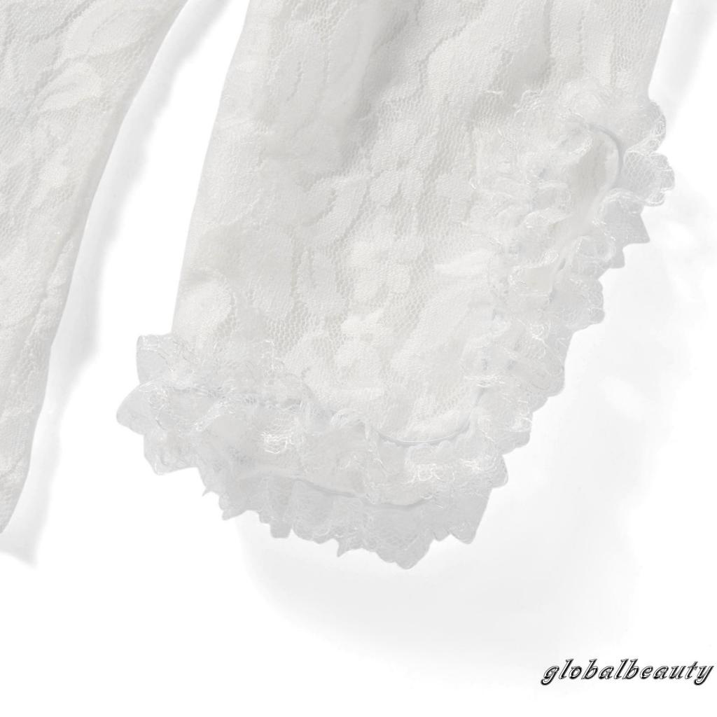 Áo Thun Tay 3 / 4 Phối Ren Xuyên Thấu Thời Trang Mùa Hè Cho Nữ