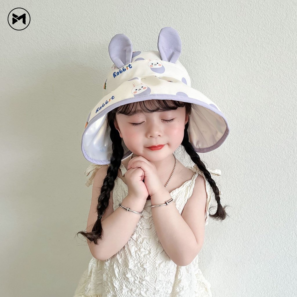 Nón Vành Rộng Chống Nắng Mùa Hè Dễ Thương Bảo Vệ Cho Bé Gái 2-6 Tuổi