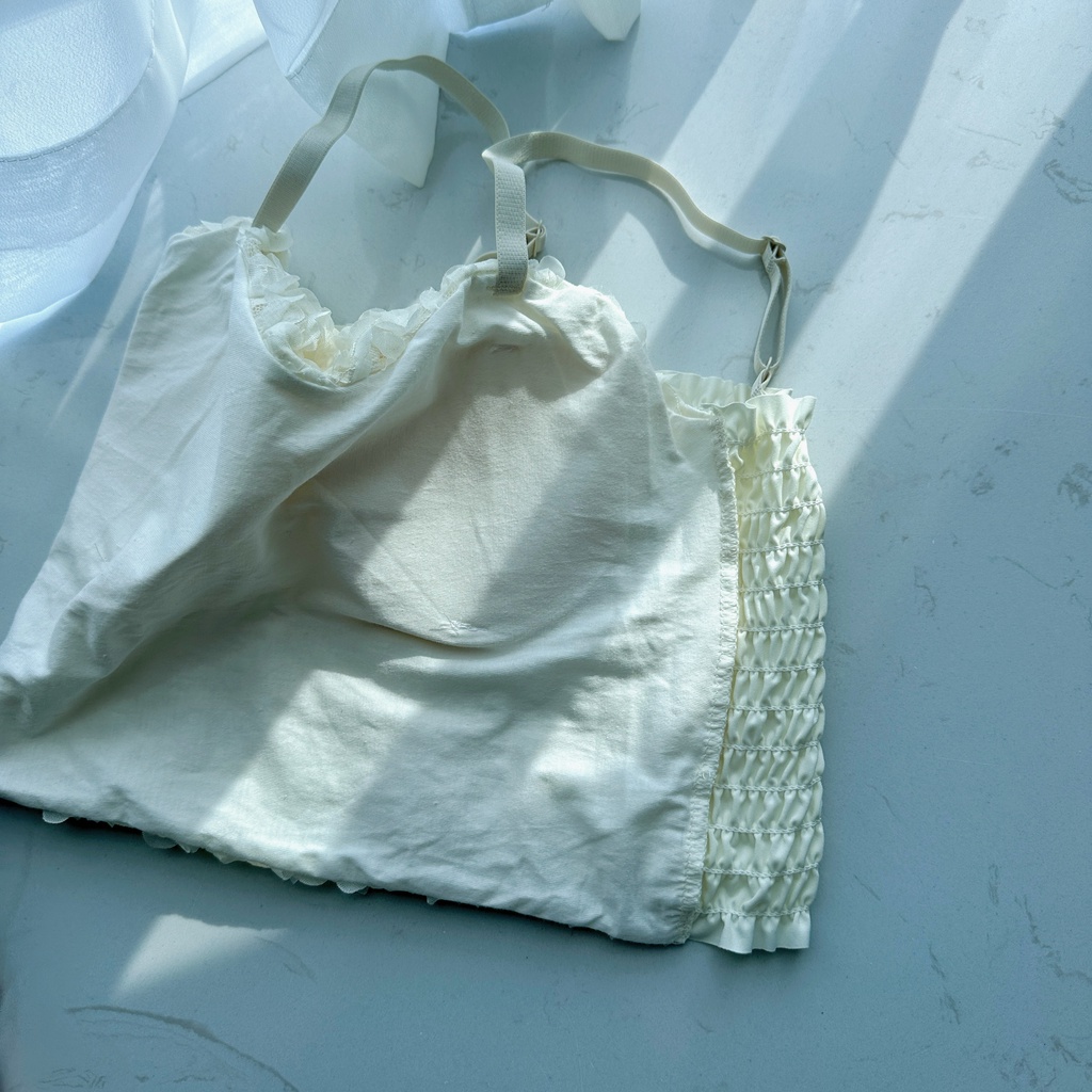 Suxi Áo Tank Top Hai Dây Màu Trơn Họa Tiết Hoa Có Đệm Ngực Cho Nữ