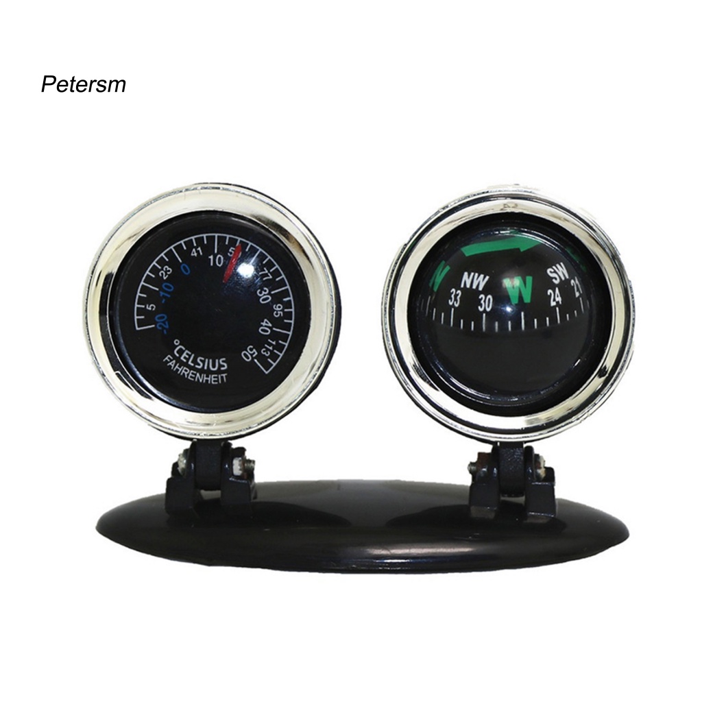 La Bàn Nhựa PP Màu Đen Tích Hợp Nhiệt Kế Và La Bàn Hai Trong Một Dùng Cho Xe Hơi / Xe Tải