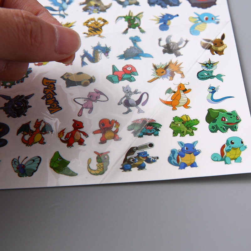 Pokemon Dán Hình Xăm Pikachu Charmander Eevee trẻ em dễ thương không thấm nước stickers quà tặng đồ chơi trò chơi