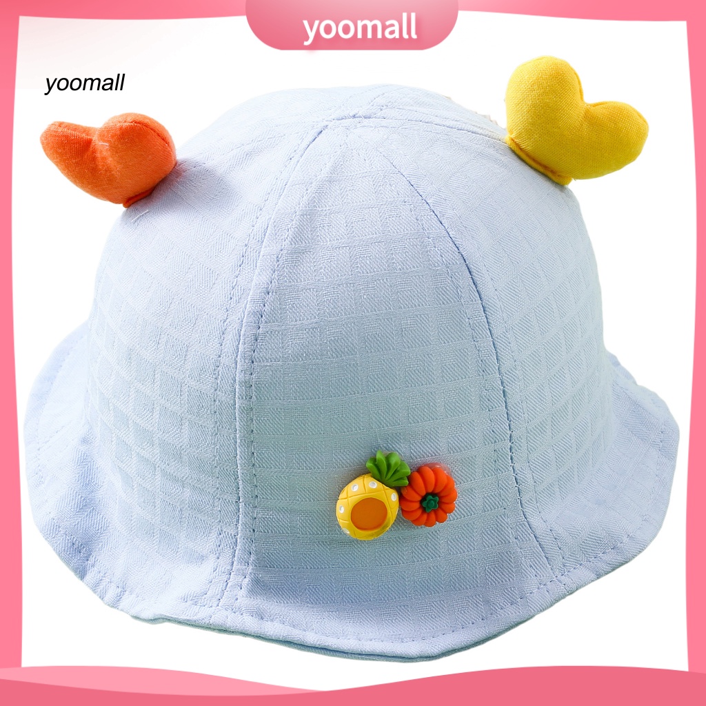Mũ Tai Bèo Chống Nắng Thoáng Khí Hình Trái Tim Cho Bé Sơ Sinh