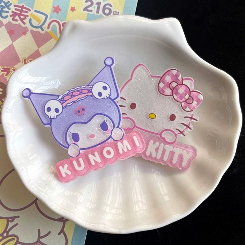 Kẹp Tóc Mái Hóa Đơn Hình sanrio hello kitty melody melody Bằng acrylic Kiểu Hàn Quốc Cho Bé Gái