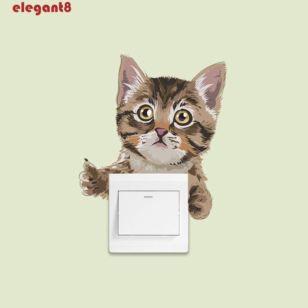 Miếng Dán Công Tắc Tự Dính Họa Tiết Hoạt Hình 3D Trang Trí Nhà Cửa