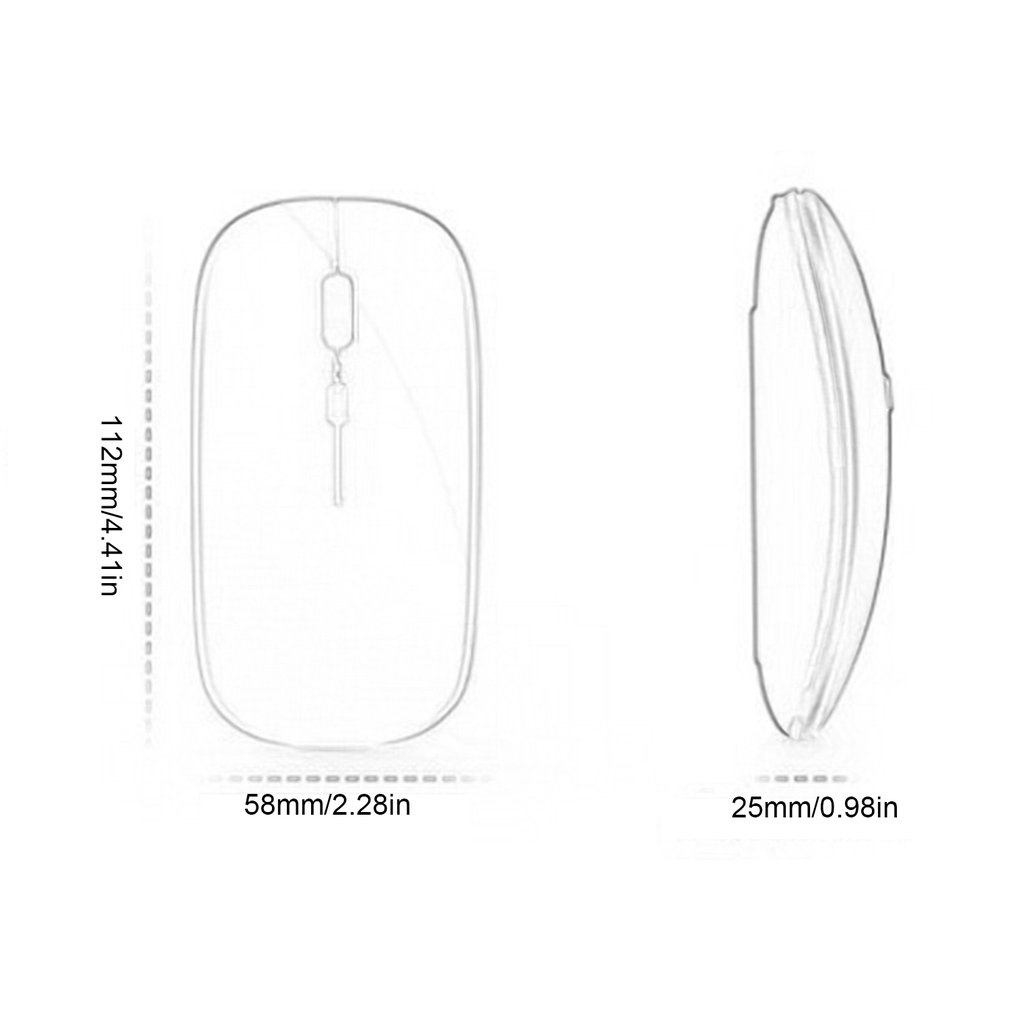 Optical Game Mice Arc Design 2.4G Wireless Mouse Luminous Gaming Computer Portable Size For Pc Laptop [Q/8]
