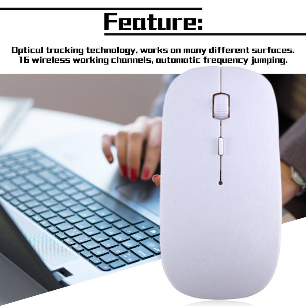 Wireless Mouse 3 Adjustable Dpi 2.4G Mice Receiver Portable Ultra Thin Optical For Pc Laptop Notebook [Q/8]