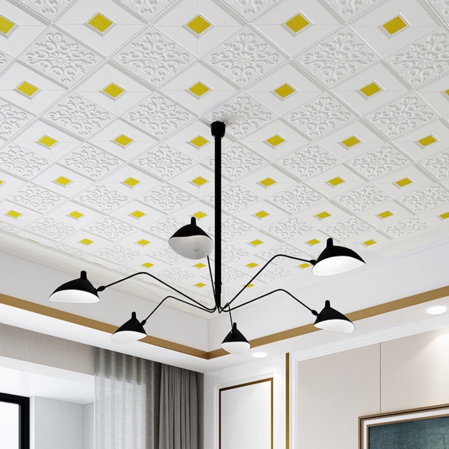 Đề Can Xốp 3D Dán Trần Nhà Cách Âm Chống Nước Chống Ẩm Cho Bé