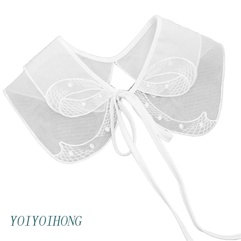 Vòng Cổ Hai Lớp Thêu Ren Thắt Nơ Phong Cách Hàn Quốc Ngọt Ngào