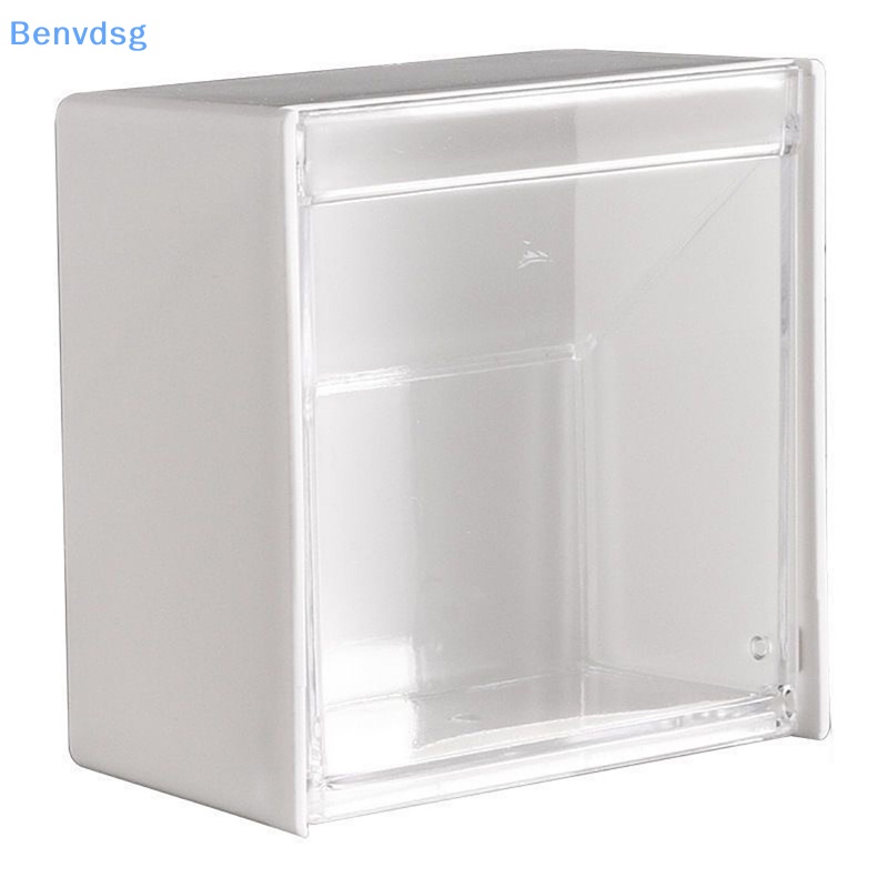 Hộp Đựng Bông / Tăm / Trang Sức Bằng Nhựa Gắn Tường Chống Bụi Tiện Dụng