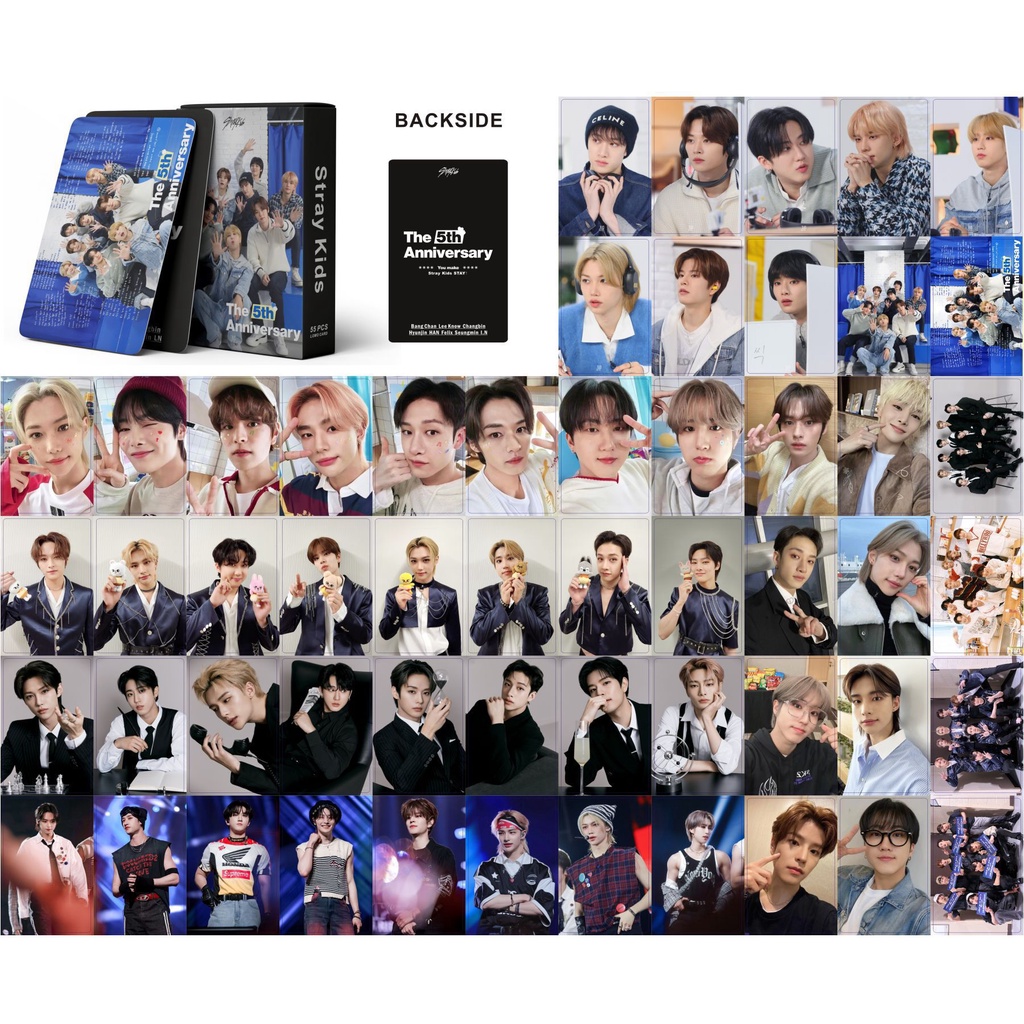 Set 55 Tấm Ảnh Lomo Kỉ Niệm 5 Năm Của Nhóm Nhạc Stray Kids