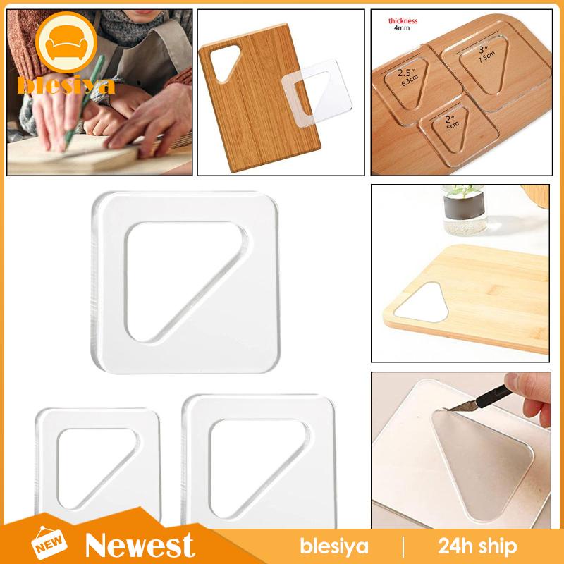 Bộ 3 Khuôn Acrylic Trong Suốt Dùng Làm Mộc Tiện Dụng