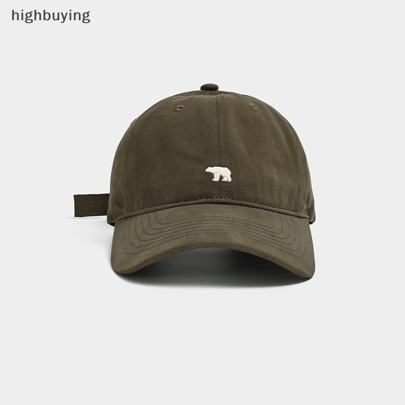 Mũ Lưỡi Trai Vành Rộng Thêu Hình Gấu Bắc Cực Cá Tính Cho Nam Và Nữ