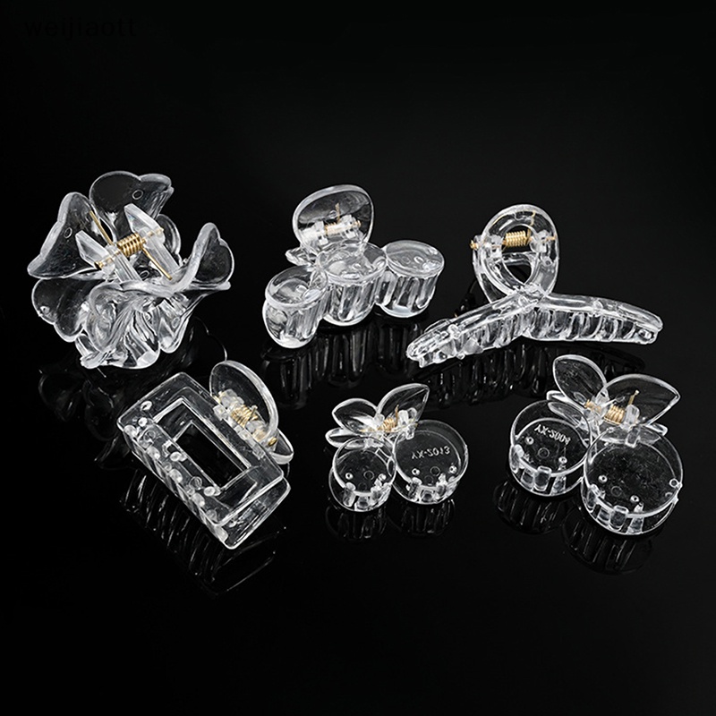 Kẹp Tóc Càng Cua Bằng Nhựa Acrylic Trong Suốt DIY Thời Trang Cho Nữ