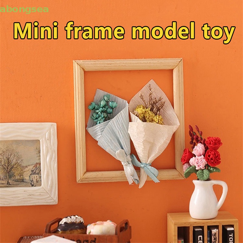 1 Khung Tranh Sơn Dầu Hình Chữ Nhật Trang Trí Nhà Búp Bê