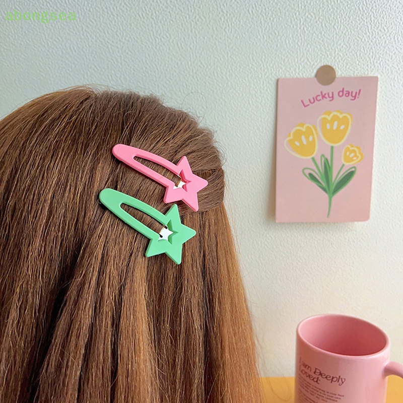Set 3 Kẹp Tóc Hình Ngôi Sao Nhiều Màu Sắc Dễ Thương Cho Bé Gái