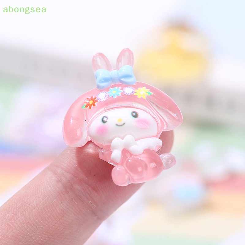 Bộ 5 Miếng Dán Trang Trí Điện Thoại Hình Bông Hoa Mini Bằng Resin Dạ Quang DIY