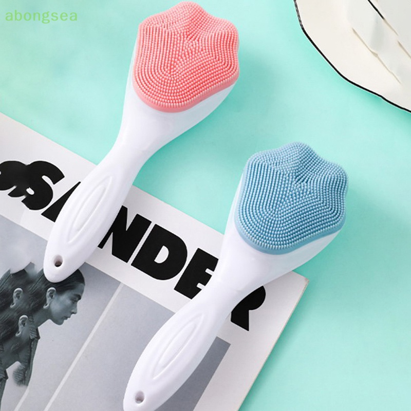 Abongsea Cọ Rửa Mặt Bằng Silicon Hình Móng Vuốt Mèo / Gấu Làm Sạch Lỗ Chân Lông